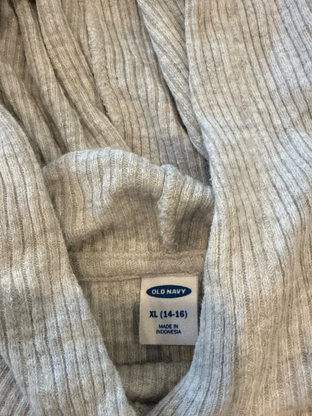 Old Navy Light Gray Ribbed Hoodie & Joggers Set
